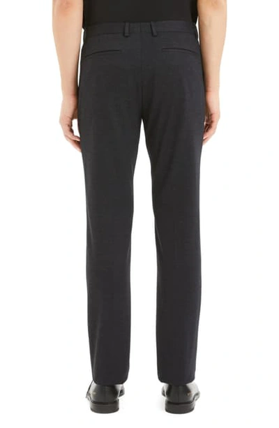 Shop Theory Payton Marled Ponte Straight Leg Pants In Nocturne Navy