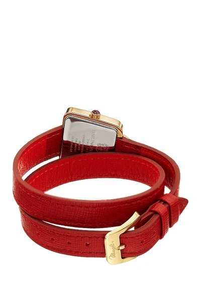 Shop Bruno Magli Women's Emma 1143 Double Wrap Embossed Leather Strap Watch, 30mm