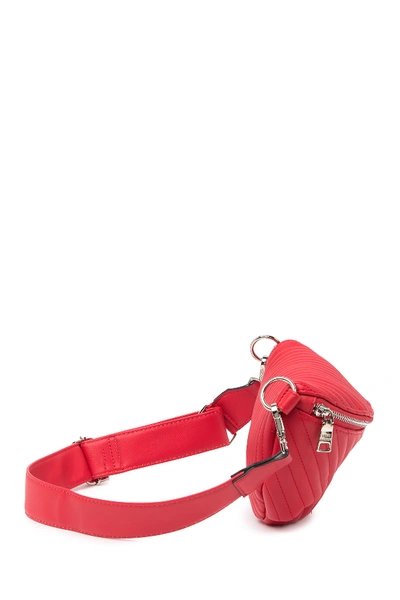 Shop Steve Madden Quilted Fanny Pack In Red
