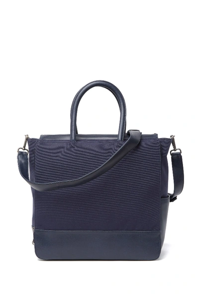 Shop Matt & Nat Percio Vegan Leather Diaper Bag In Midnight