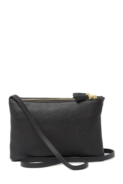 Shop Ted Baker Macey Double Zip Leather Crossbody Bag In Black