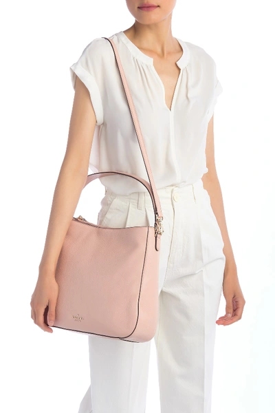 Shop Kate Spade Jackson Leather Medium Shoulder Bag In Warm Vellum