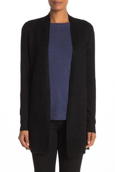 Shop Cyrus Cozy Ribbed Open Front Cardigan In Black