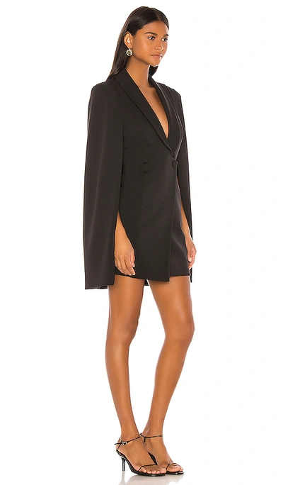 Shop Katie May Boss Lady Mini Cape Dress In Black