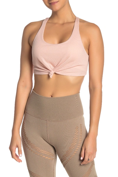 Shop Alo Yoga Knot Sports Bra In Nectar