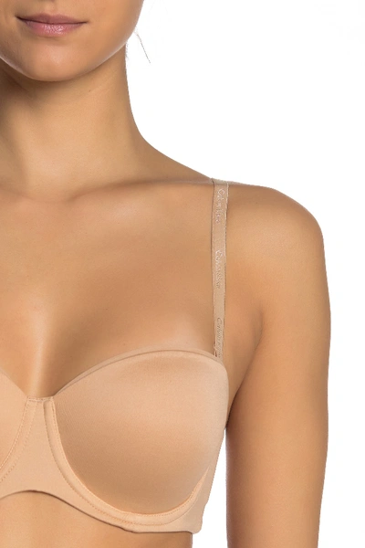 Shop Calvin Klein Lightly Lined Strapless Convertible Bra In 264 Bare