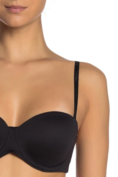 Shop Calvin Klein Lightly Lined Strapless Convertible Bra In 001 Black