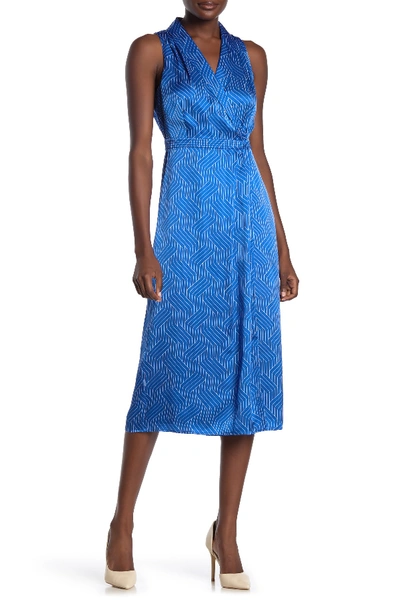 Shop Equipment Katherine Sleeveless Silk Dress In Bleu Cotr
