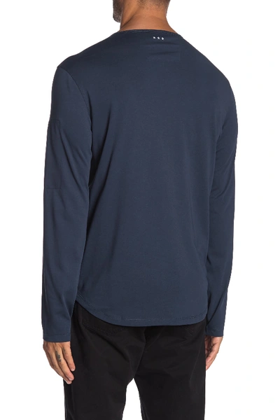 Shop John Varvatos Beacon Long Sleeve Zip Pocket Shirt In Lake Blue