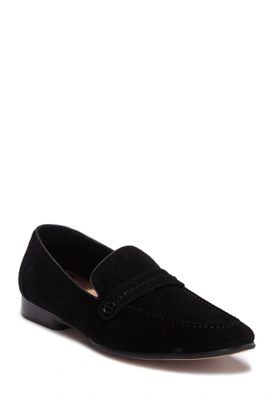 Shop Robert Graham Norris Suede Loafer In Black