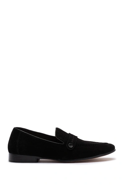 Shop Robert Graham Norris Suede Loafer In Black