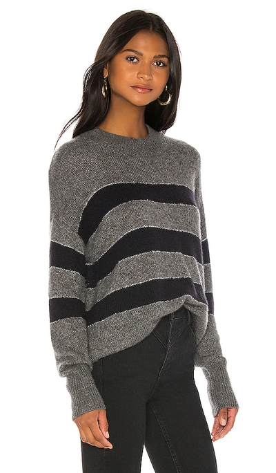 Shop Rails Ellise Cashmere Blend Sweater In Charcoal Midnight Stripe