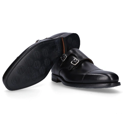 Shop Crockett & Jones Monk Shoes Lowndes Black