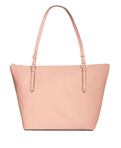 Shop Kate Spade New York Polly Pebble Leather Tote In Flapper Pink/gold