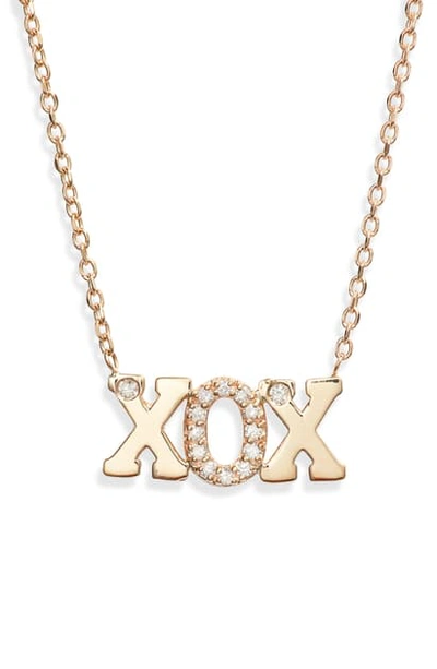 Shop Anzie Xox Diamond Pendant Necklace In Gold/ Diamond