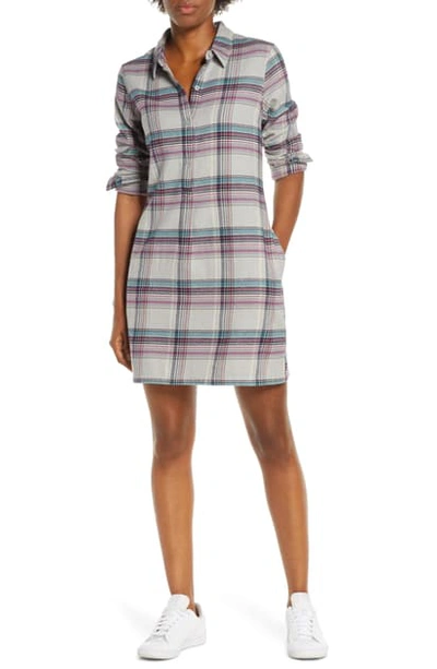Shop Patagonia Fjord Flannel Shirtdress In Ctdg Cabin Time Drifter Grey
