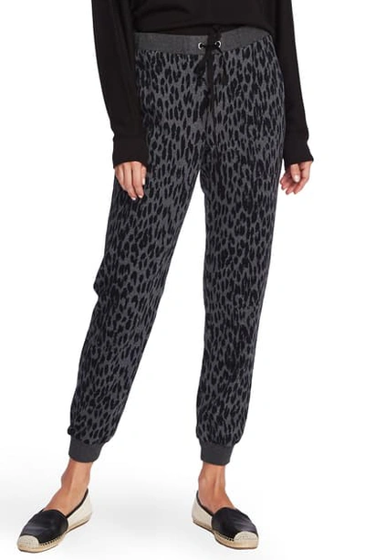 Shop Vince Camuto Animal Notes French Terry Joggers In Med Heather Grey