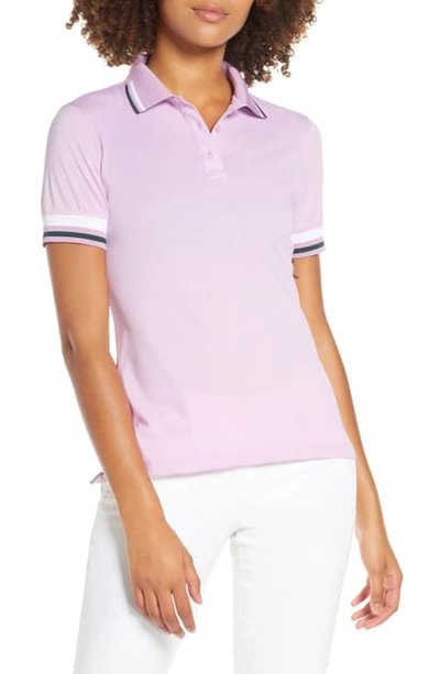 Shop G/fore Tipped Polo In Violet