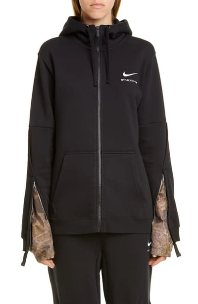 Shop Alyx X Nike Full Zip Hoodie In Black