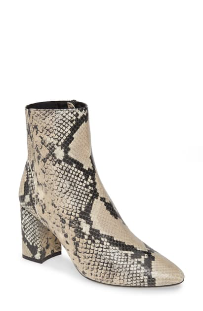 snakeskin bootie