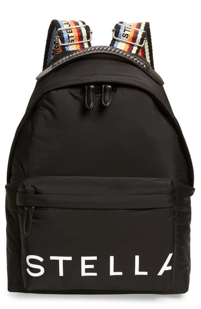 Shop Stella Mccartney Padded Nylon Backpack In Black