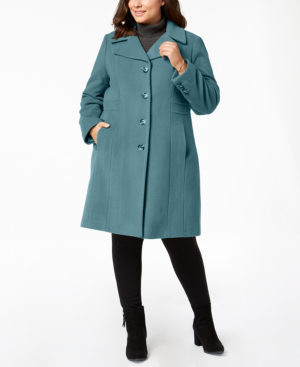 anne klein plus size wool coats