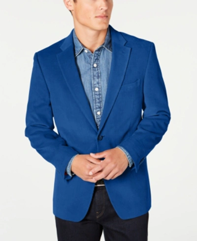 Shop Tommy Hilfiger Men's Modern-fit Corduroy Sport Coat In Bright Blue
