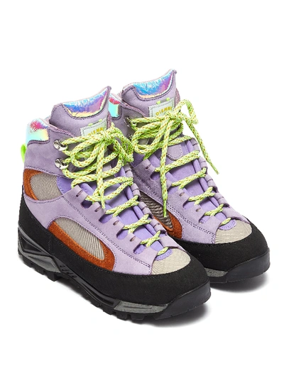 Shop Diemme 'civetta' Chunky Outsole Colourblock Hiking Boots In Purple