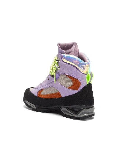 Shop Diemme 'civetta' Chunky Outsole Colourblock Hiking Boots In Purple