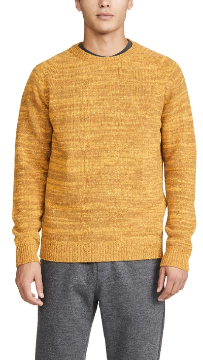 Shop Norse Projects Viggo Crew Neck Neps Sweater In Montpellier Yellow