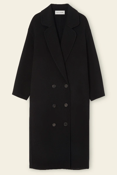 Shop Mansur Gavriel Wool Oversized Coat In Black