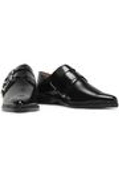 Shop Toga Pulla Woman Embellished Glossed Leather Brogues Black