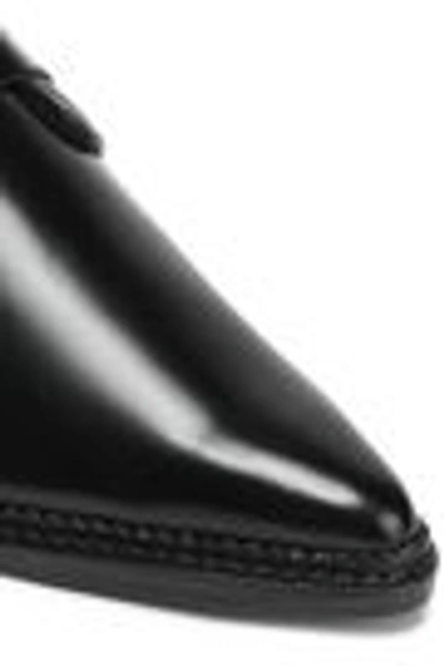 Shop Toga Pulla Woman Embellished Glossed Leather Brogues Black