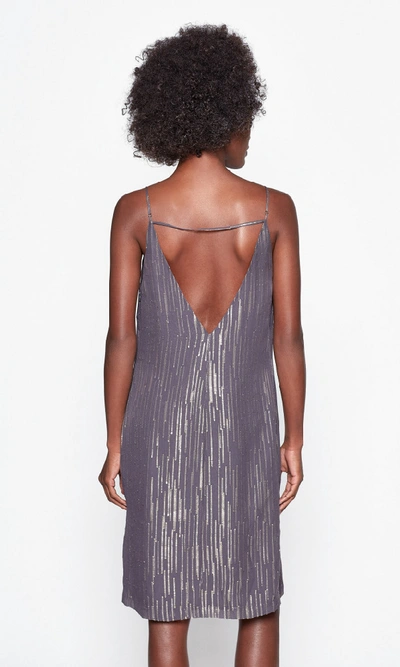 Shop Equipment Tansie Silk &amp; Metallic Dress In Blackened Pearl