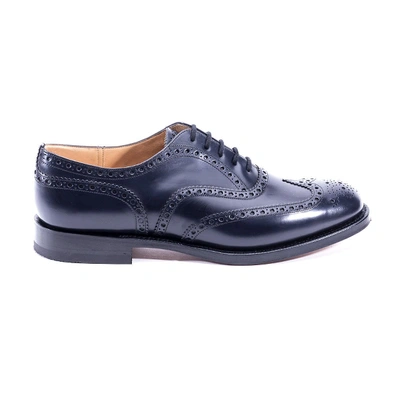 Shop Church's Blue Leather Lace-up Shoes