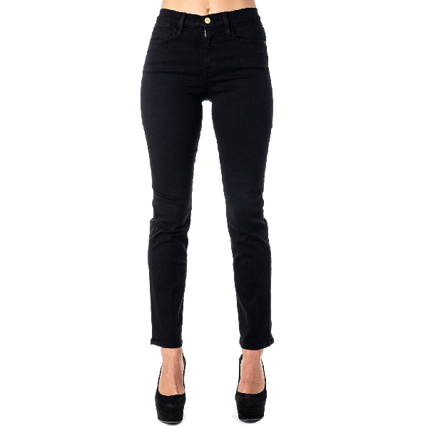 Frame Black Cotton Jeans | ModeSens