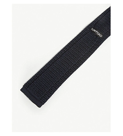 Shop Tom Ford Knitted Woven Silk Tie In Multi 34