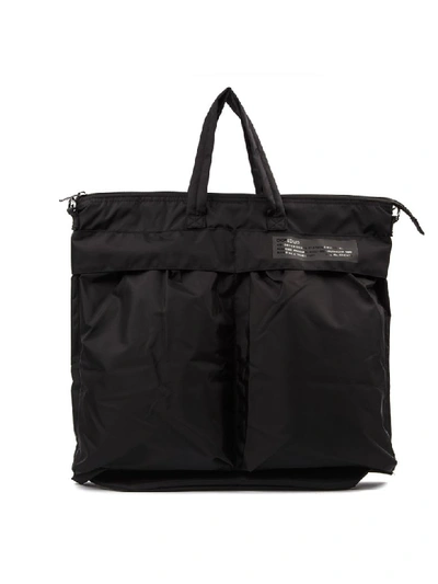 Shop Dondup Black Nylon Pockets Shoulder Bag