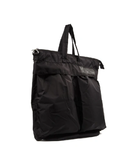 Shop Dondup Black Nylon Pockets Shoulder Bag