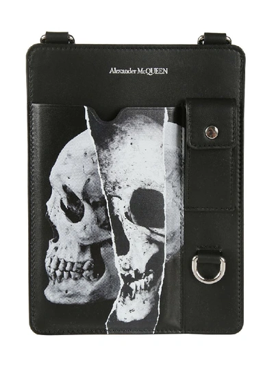 Shop Alexander Mcqueen Skull Print Pouch In Black