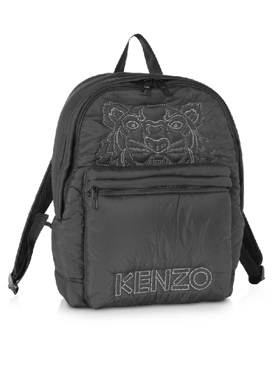 Shop Kenzo Black Nylon Doudoune Tiger Kampus Backpack