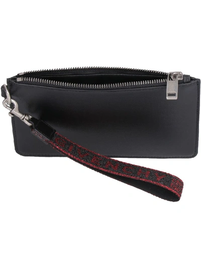 Shop Givenchy Logoed Wristlet Pouch In Black