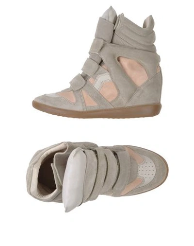 Shop Isabel Marant High-tops In Light Grey