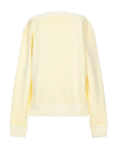 Shop Saint Laurent Sweatshirt In Light Yellow
