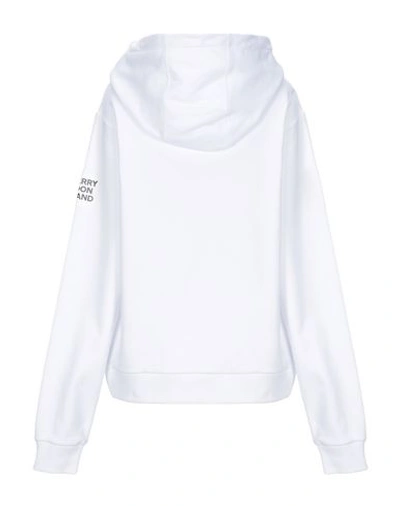 Shop Burberry Hooded Sweatshirt In White