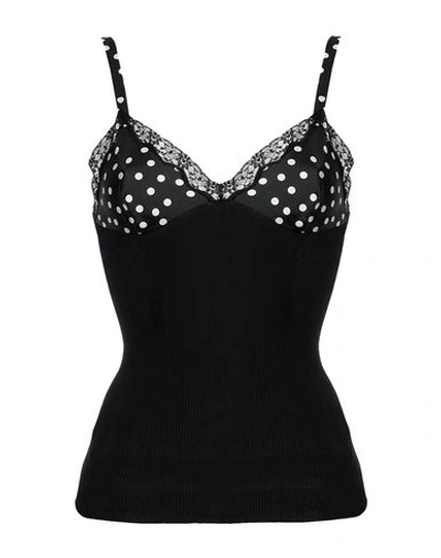 Shop Dolce & Gabbana Woman Top Black Size 2 Silk, Cotton, Polyamide