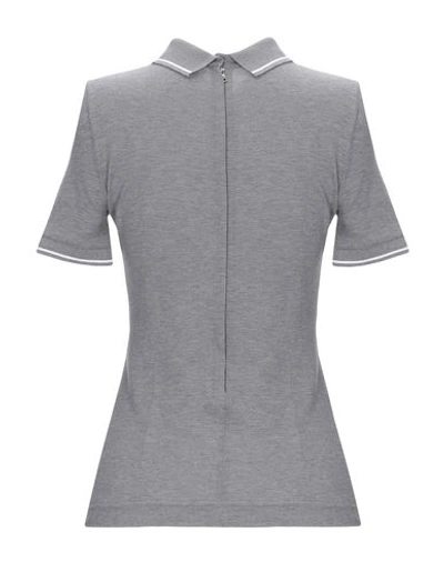 Shop Dolce & Gabbana Woman Polo Shirt Grey Size 12 Cotton
