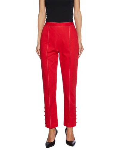 Shop Rosie Assoulin Woman Pants Red Size 8 Cotton
