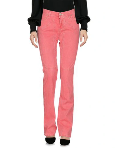 Shop Jeckerson Casual Pants In Red
