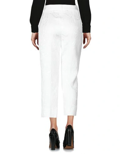 Shop Dolce & Gabbana Woman Cropped Pants White Size 4 Cotton, Viscose, Elastane